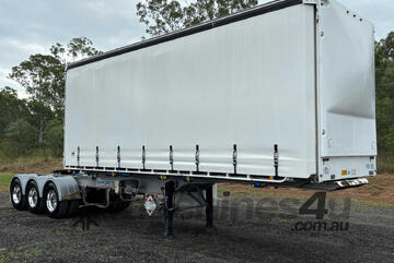 2010 Vawdrey VB S3 Tri Axle Roll Back Flat Top Curtainsider A Trailer