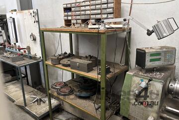 Green Lathe Tooling Shelve inc Contents