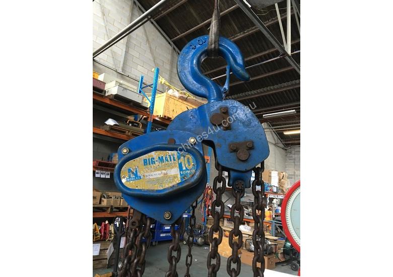 Used Rigmate Chain Hoist 10 Ton X 3 Meter Drop Lifting used rigmate chain hoist 10 ton x 3 meter drop lifting
