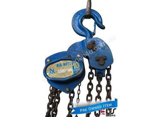 Chain Hoist 10 Ton x 3 meter drop lifting Block and Tackle Nobles Rigmate