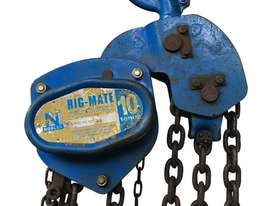 Chain Hoist 10 Ton x 3 meter drop lifting Block and Tackle Nobles Rigmate - picture0' - Click to enlarge
