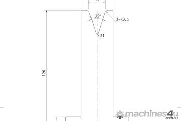 STEELMASTER Bottom Single 16mm Vee Tooling - US 20.416/35 V=16 R3.5 L.MM.835