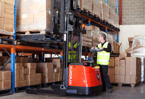 Hyworth 1.4T Walkie Reach Stacker Compact Forklift from $24 per day!