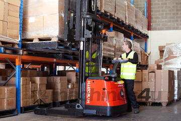 Hyworth 1.4T Walkie Reach Stacker Compact Forklift from $24 per day!