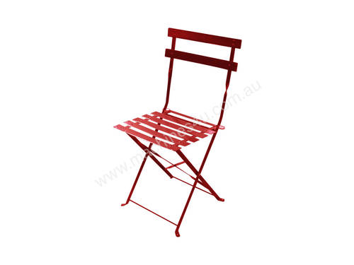 WD-S105CR Bistro Chair Folded Red