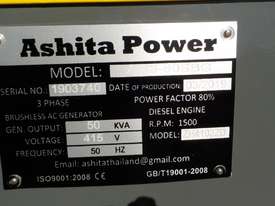 Ashita AG3 -60SBG Skid Mounted Generator - picture2' - Click to enlarge