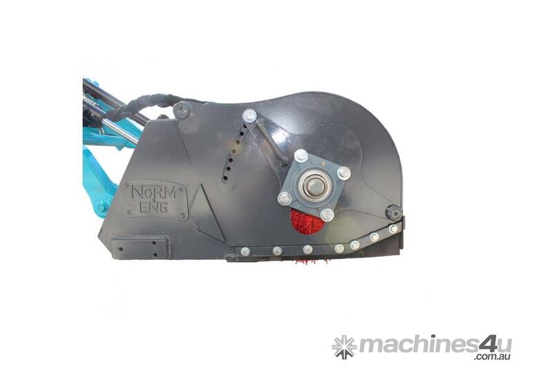 caption Norm Enclosed Broom - To Suit Mini Loaders, Skid Steers, Backhoes & Telehandler