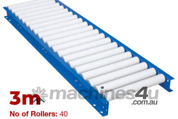 450mm Wide Gravity Conveyor with Nylon Rollers 3m Long (CGR088)