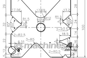 100MM SQ X 4000 MULTI VEE DIE | INCL DEEP V FOR OVER BENDING