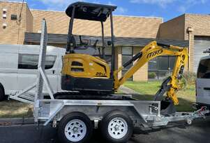 MXG XE20SE-2 EXCAVATOR - KUBOTA POWER +ATTACHMENT PACKAGE+PLANT TRAILER