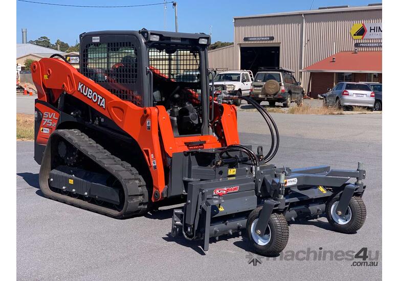 caption Skid Steer Rotary Power Grader - Hydraulic Angle & Tilt