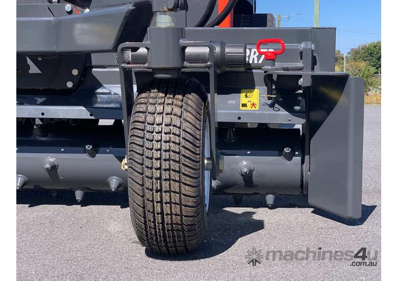 caption Skid Steer Rotary Power Grader - Hydraulic Angle & Tilt
