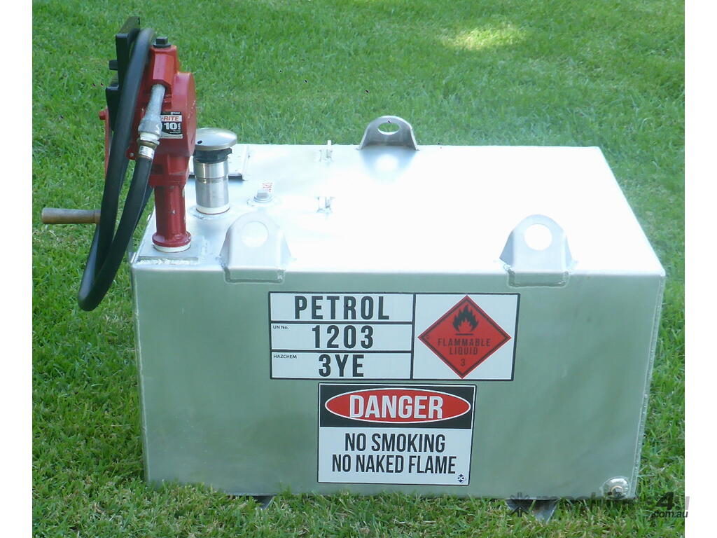 New GO Industrial New 250L Unleaded Petrol Fuel Cell Tank Rotary Hand