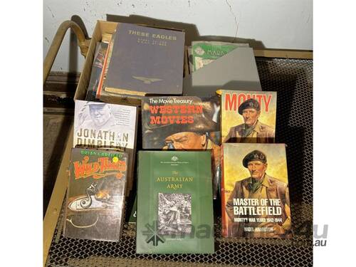 caption QTY OF MILITARY INTEREST BOOKS & JOURNALS