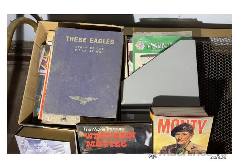 caption QTY OF MILITARY INTEREST BOOKS & JOURNALS