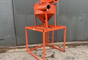 1.5kW Centrifugal fan blower hopper cyclone pneumatic conveying 155mm duct on stand