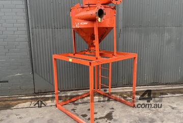 1.5kW Centrifugal fan blower hopper cyclone pneumatic conveying 155mm duct on stand