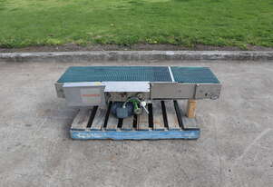 Stainless Steel Two Section Belt Conveyor - 1.4m long - Meurer