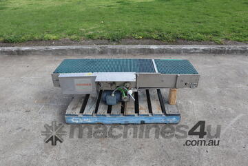 Stainless Steel Two Section Belt Conveyor - 1.4m long - Meurer
