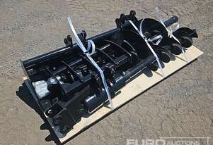 Unused 2024 Captok Selection Of Mini Excavator Attachments, QTY (8of) , Rake , Ripper, Auger, 12inch