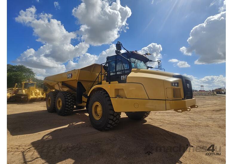 caption 2022 Caterpillar 745 Articulated Dump Truck