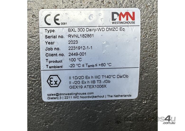 caption DMN WESTINGHOUSE BXL 300 Dairy-WD DMZC Eq Blowing Seal Blow through Rotary valve Air lock