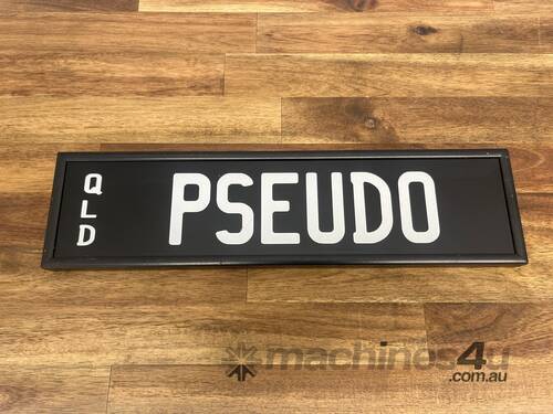 caption QLD Personalised Number Plate - ‘PSEUDO’