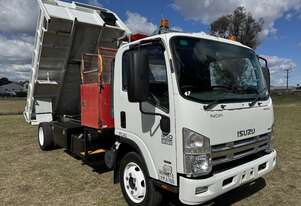 Isuzu NQR450 Long Premium Automatic 4x2 PTO Tipper with HMF Crane Truck. Ex Council. Isuzu NQR450 Long Premium Automatic 4x2 PTO Tipper with HMF Crane Truck. Ex Council.