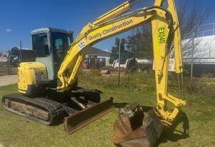 Excavator Yanmar VIO55-5B 2x bucket Push Blade Rubber Track