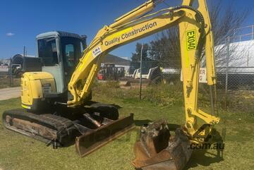 Excavator Yanmar VIO55-5B 2x bucket Push Blade Rubber Track Excavator Yanmar VIO55-5B 2x bucket Push Blade Rubber Track