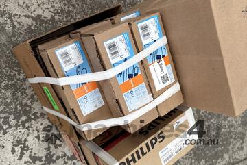 Boxes of halogen light globes