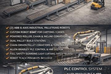 Complete Dual Robotic Palletising Line