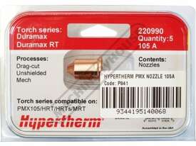 Hypertherm 105A Nozzle 220990 Suits Powermax 65/85/105 (Pack of 5) - picture1' - Click to enlarge