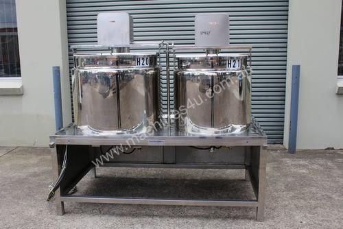 Duel Stainless Steel Jacketed Tanks