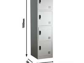 Four Bank Metal Steel Storage Locker - picture0' - Click to enlarge