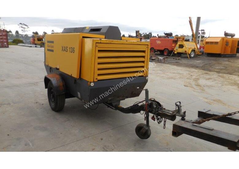 caption ATLAS COPCO XAS136 290CFM MOBILE DIESEL AIR COMPRESSOR