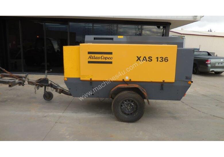 caption ATLAS COPCO XAS136 290CFM MOBILE DIESEL AIR COMPRESSOR