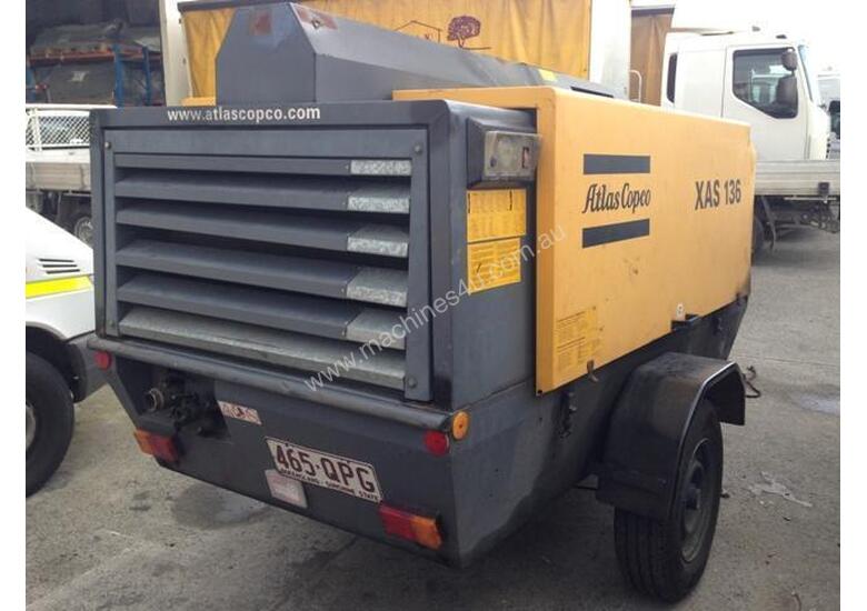caption ATLAS COPCO XAS136 290CFM MOBILE DIESEL AIR COMPRESSOR