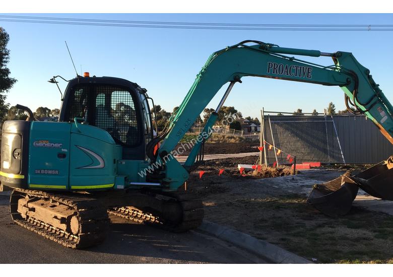 caption 2008 Kobelco SK80MSR-2 excavator