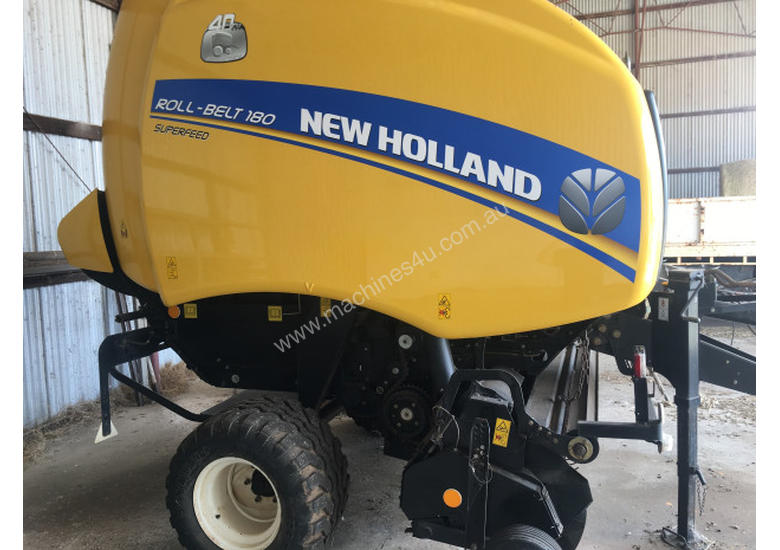 caption New Holland ROLL BELT 180 Round Baler Hay/Forage Equip
