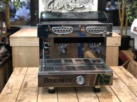 BRUGNETTI GAMMA 2 GROUP COMPACT BLACK STAINLESS ESPRESSO COFFEE MACHINE - picture0' - Click to enlarge