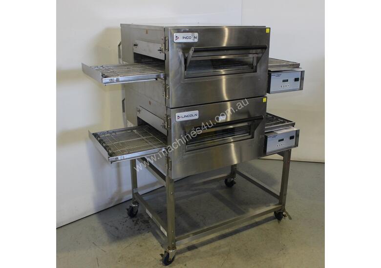 caption Lincoln 1154-2 2 Deck Conveyor Oven