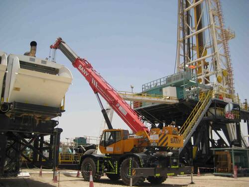caption SANY SRC750T Rough Terrain Cranes