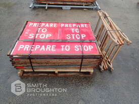 PALLET COMPRISING OF ASSORTED ROAD SIGNS & 2 X STANDS - picture1' - Click to enlarge