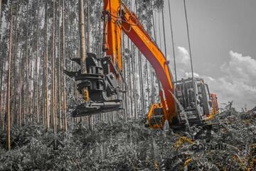 Dymax Grapple Tree Shears for 5 - 40T Excavators & Skid Loaders - Heavy Duty!