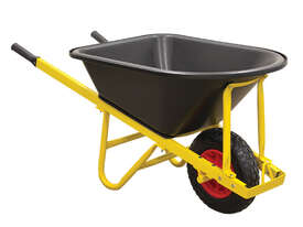 Plastic Tray Wheelbarrow with Narrow Plastic Centred Pneumatic Wheel (WBR100) - picture0' - Click to enlarge