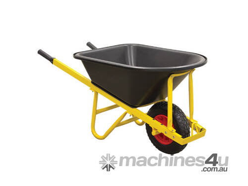 Plastic Tray Wheelbarrow with Narrow Plastic Centred Pneumatic Wheel (WBR100)