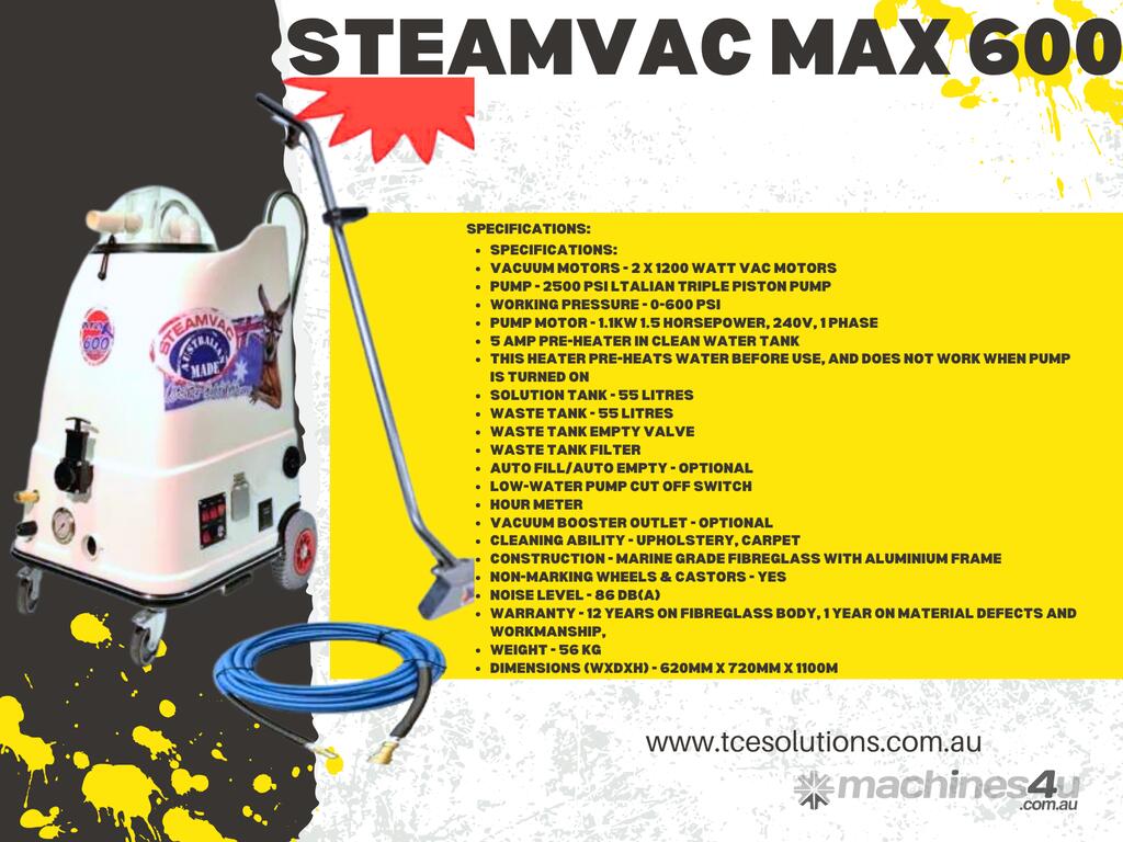 New 2022 steamvac MAX 600 Carpet Extractor in BRENDALE, QLD