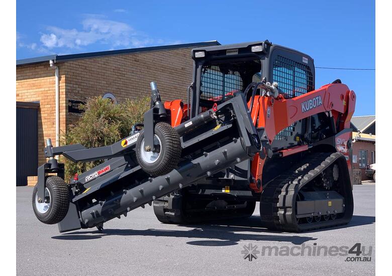 Skid Steer Rotary Power Grader - Hydraulic Angle & Tilt (On the Fly)