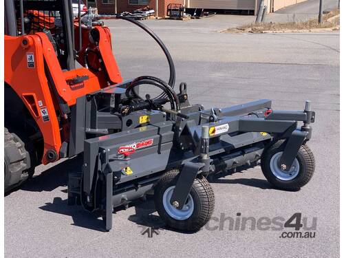 Skid Steer Rotary Power Grader - Hydraulic Angle & Tilt (On the Fly)